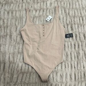 NWT Express Women’s Tan Bodysuit Size Large